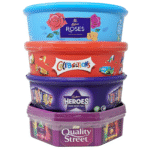 Chocolate Tubs Bundle – 5-Pack of Heroes, Roses, Celebrations, Quality Street & Chocolate Orange - Image 2