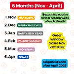 PREPAID (2025/2026) College Student SnackBOX Care Package Subscription Program | 6 Pack BUNDLE | Nov - April - Image 3