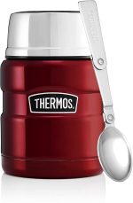 Thermos Stainless Steel Vacuum Insulated Food Flask, 2 pack in Black/Red - Image 2