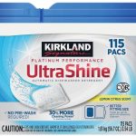 Kirkland Signature Ultra Shine Dishwasher Pacs Pack of 115 Count