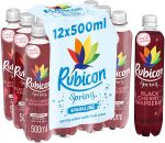 Rubicon Spring Black Cherry Raspberry Flavoured Sparkling Water Pack of 12x500ml