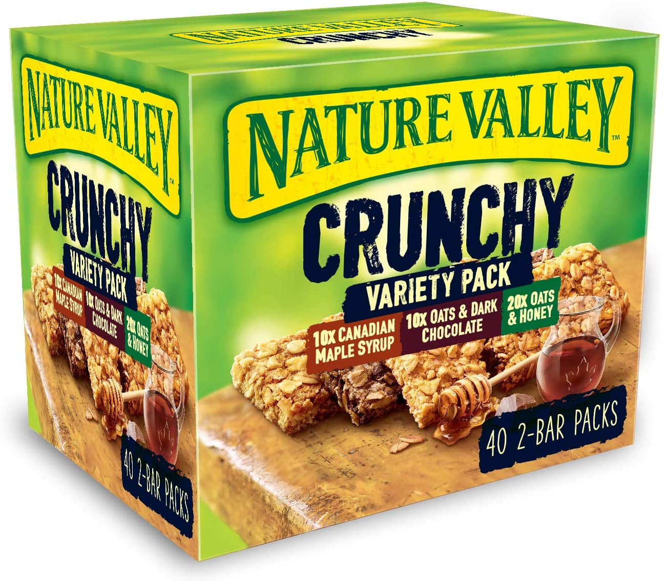 81ruk_2BzL6dL._AC_SL1500.jpg Nature Valley Crunchy Bars Variety Pack Pack of 40 x 42g - Image 1