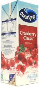 Oceanspray Cranberry Juice, 12 Pack x 1L - NEW PACK - Image 2