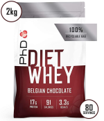 PHD Diet Whey Belgian Chocolate Whey Protein Powder, 2kg - Image 2